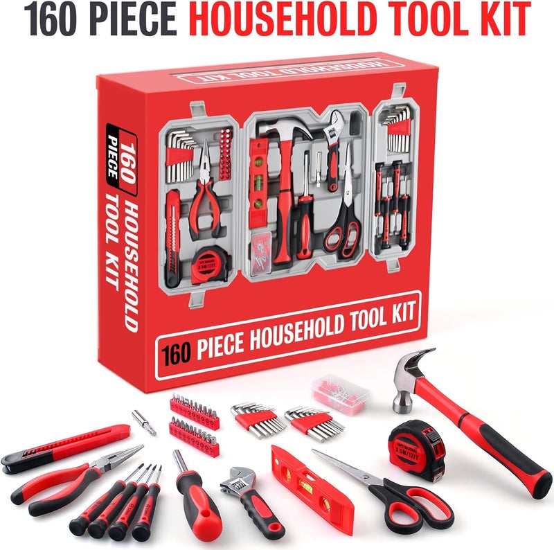 Winner 160-Piece All-Purpose Household Tool Kit in Delicate Toolbox, Suitable for Both Male and Female, Great for Common Home Repairs, House DIY Project, Garage, Office, Housewarming and Birthday Gift - Image 3